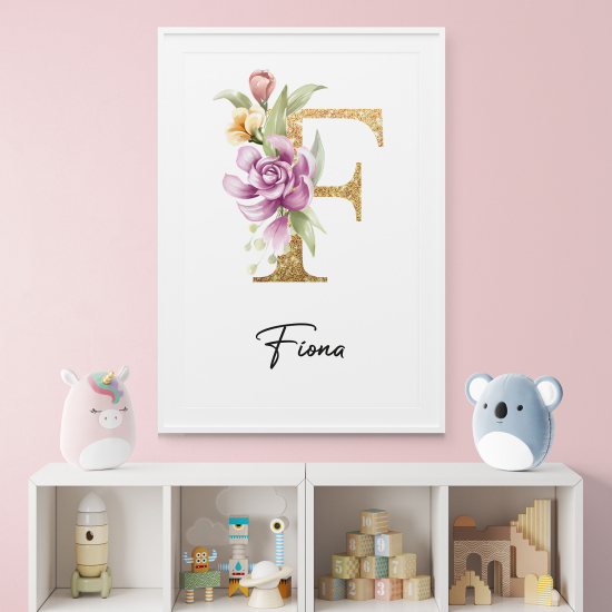 Poster Monogram personalizzato - Lettera F