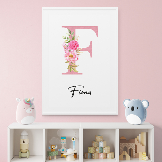 Poster Monogram personalizzato - Lettera F