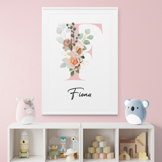 Poster Monogram personalizzato - Lettera F