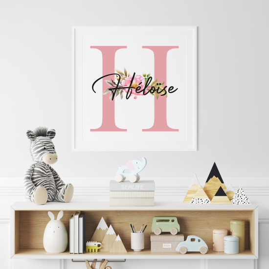 Poster Monogram personalizzato - Lettera H