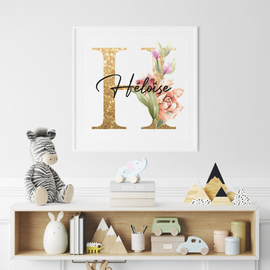 Poster Monogram personalizzato - Lettera H