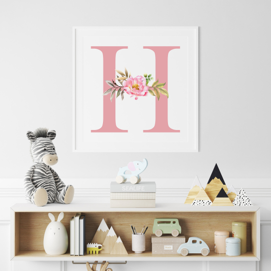 Poster Monogram personalizzato - Lettera H