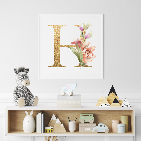 Poster Monogram personalizzato - Lettera H