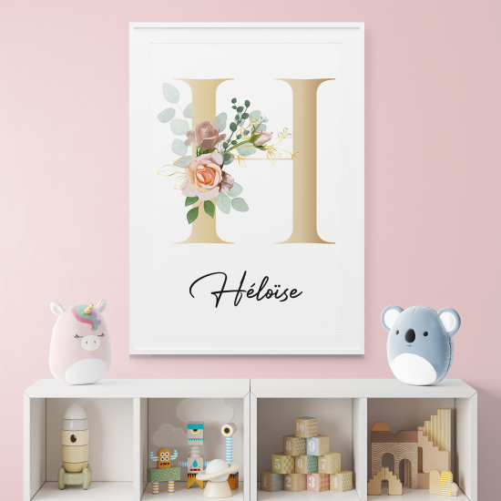 Poster Monogram personalizzato - Lettera H