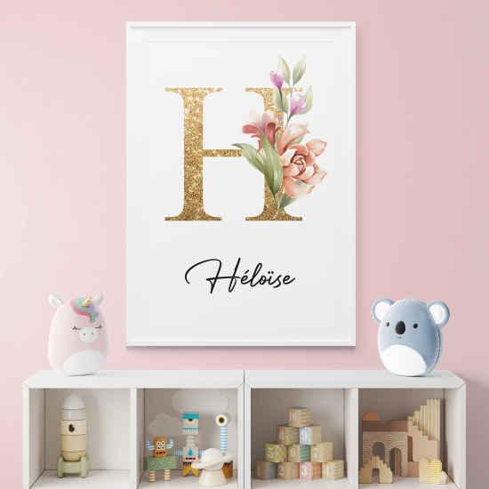 Poster Monogram personalizzato - Lettera H