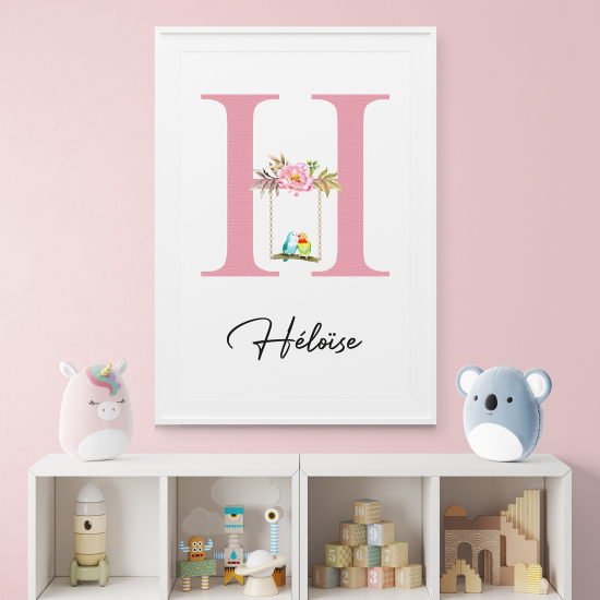 Poster Monogram personalizzato - Lettera H