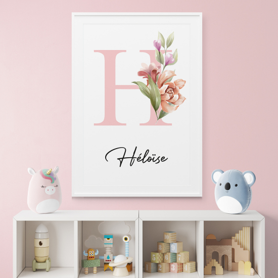 Poster Monogram personalizzato - Lettera H