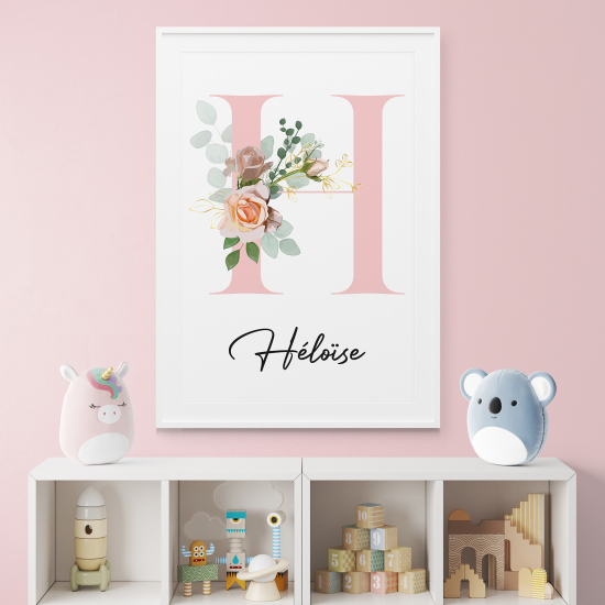 Poster Monogram personalizzato - Lettera H