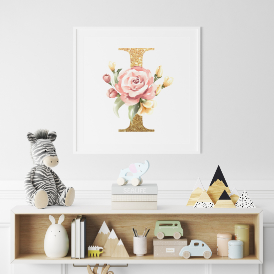 Poster Monogram personalizzato - Lettera I