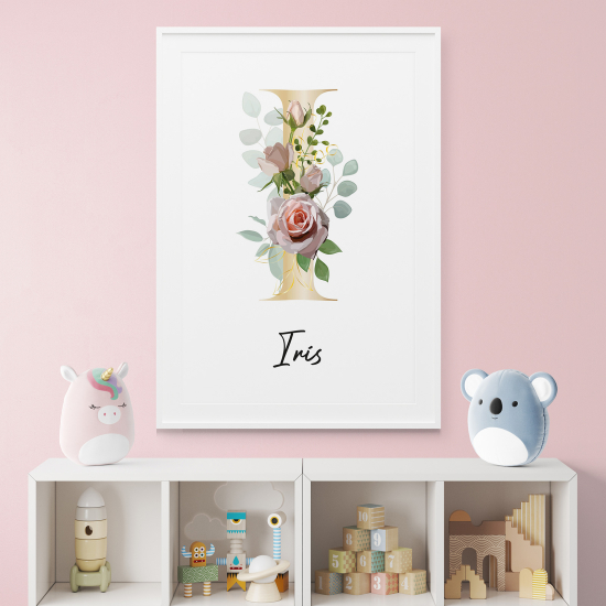 Poster Monogram personalizzato - Lettera I