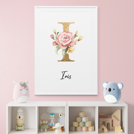 Poster Monogram personalizzato - Lettera I