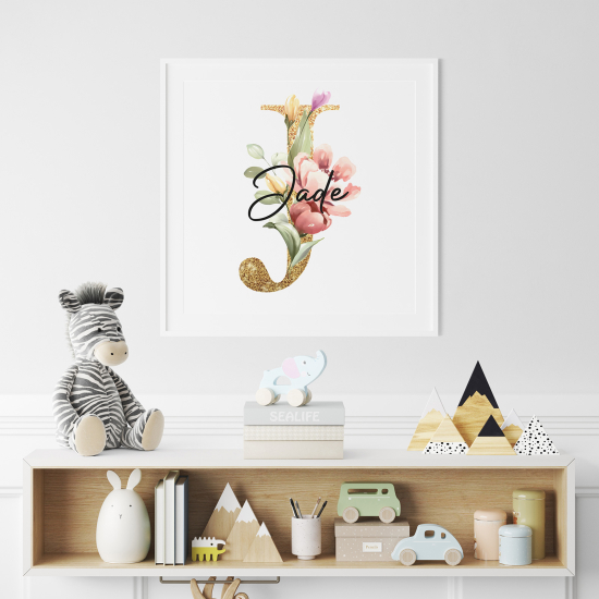 Poster Monogram personalizzato - Lettera J