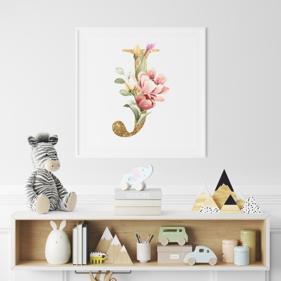 Poster Monogram personalizzato - Lettera J