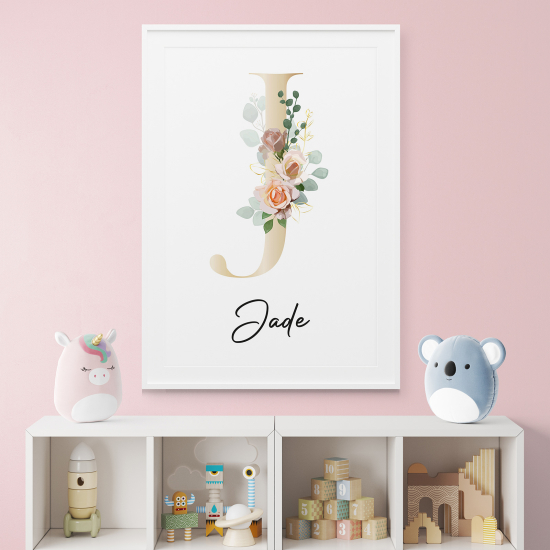 Poster Monogram personalizzato - Lettera J
