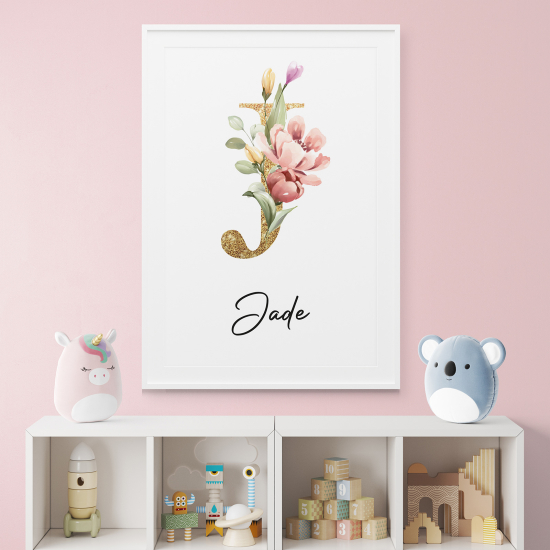 Poster Monogram personalizzato - Lettera J