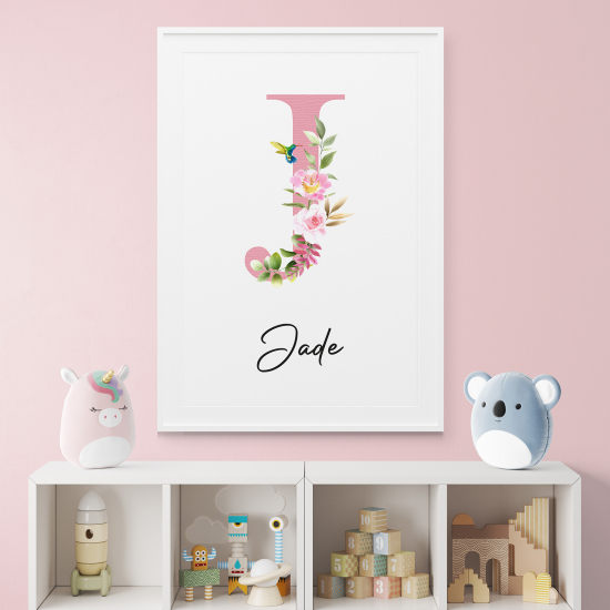 Poster Monogram personalizzato - Lettera J