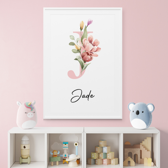 Poster Monogram personalizzato - Lettera J