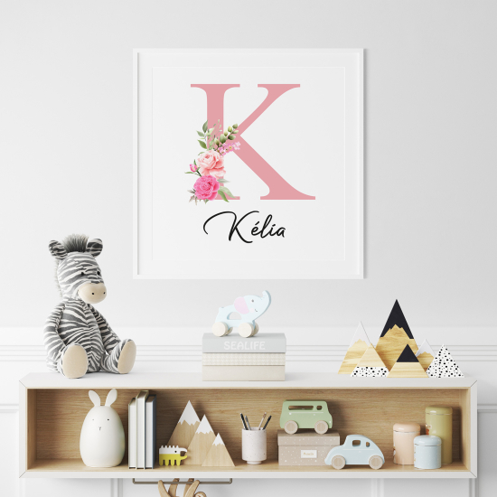 Poster Monogram personalizzato - Lettera K