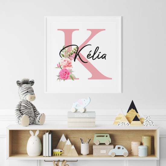 Poster Monogram personalizzato - Lettera K