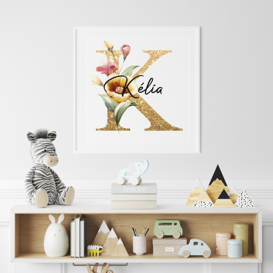 Poster Monogram personalizzato - Lettera K