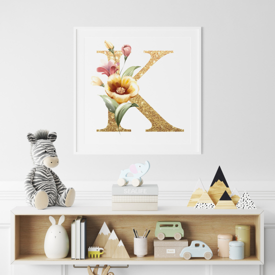 Poster Monogram personalizzato - Lettera K