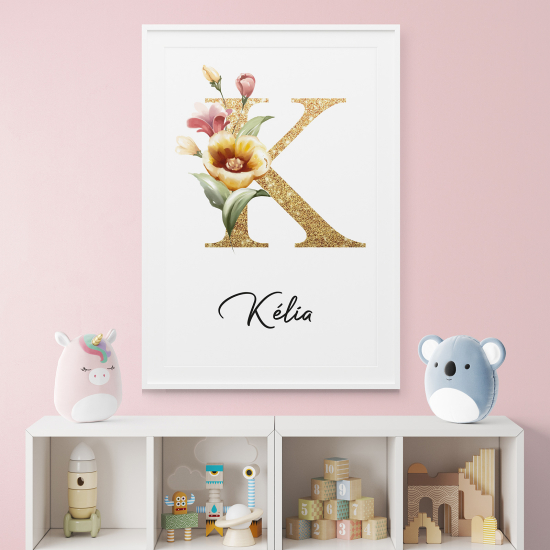 Poster Monogram personalizzato - Lettera K