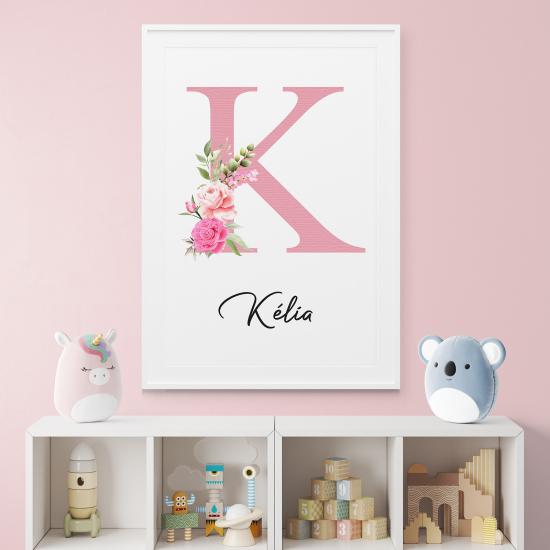 Poster Monogram personalizzato - Lettera K
