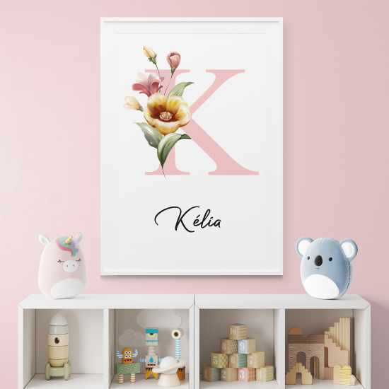 Poster Monogram personalizzato - Lettera K