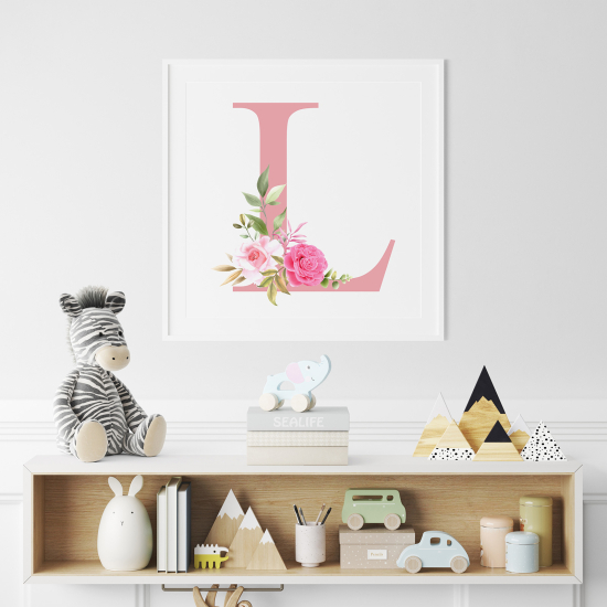 Poster Monogram personalizzato - Lettera L