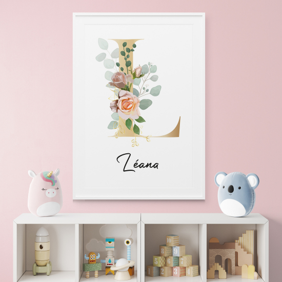 Poster Monogram personalizzato - Lettera L