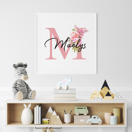 Poster Monogram personalizzato - Lettera M