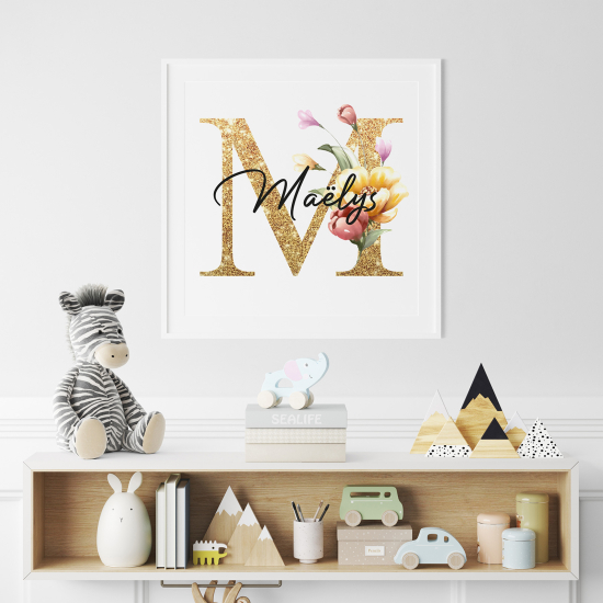 Poster Monogram personalizzato - Lettera M