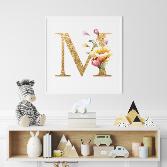 Poster Monogram personalizzato - Lettera M