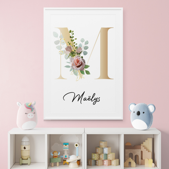 Poster Monogram personalizzato - Lettera M