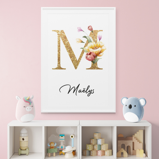 Poster Monogram personalizzato - Lettera M