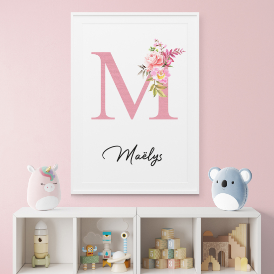 Poster Monogram personalizzato - Lettera M