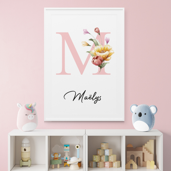 Poster Monogram personalizzato - Lettera M