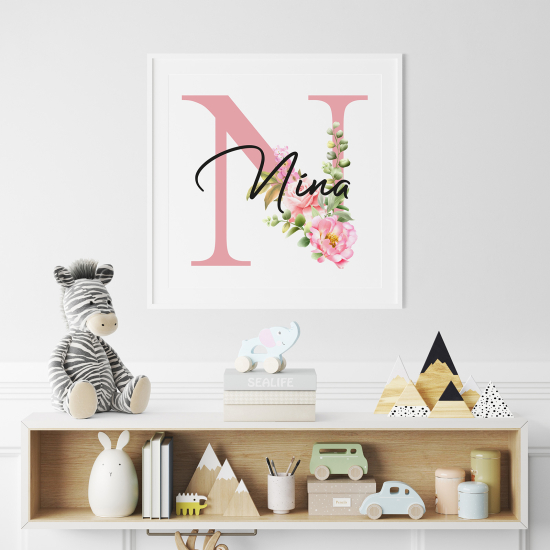 Poster Monogram personalizzato - Lettera N