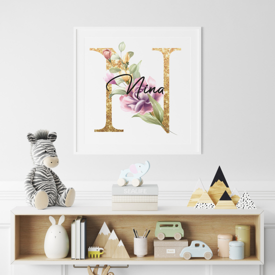 Poster Monogram personalizzato - Lettera N