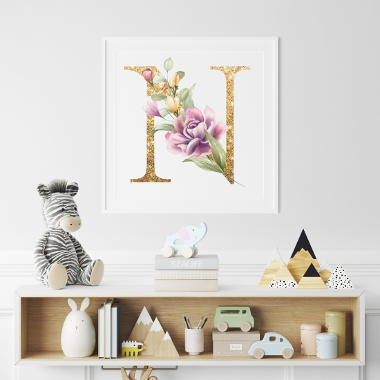 Poster Monogram personalizzato - Lettera N