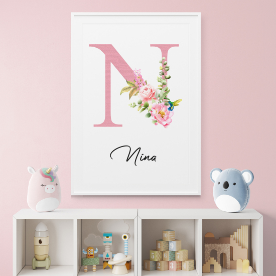 Poster Monogram personalizzato - Lettera N