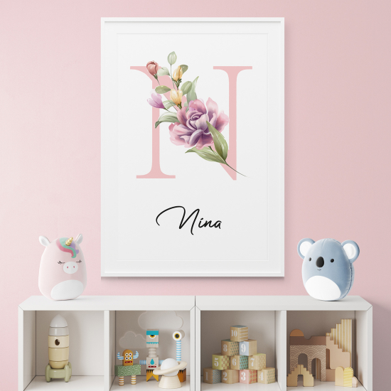 Poster Monogram personalizzato - Lettera N