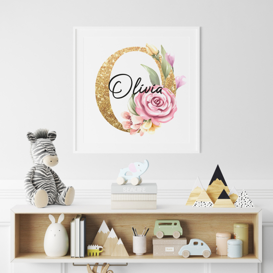 Poster Monogram personalizzato - Lettera O