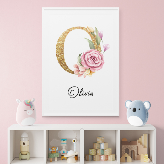 Poster Monogram personalizzato - Lettera O