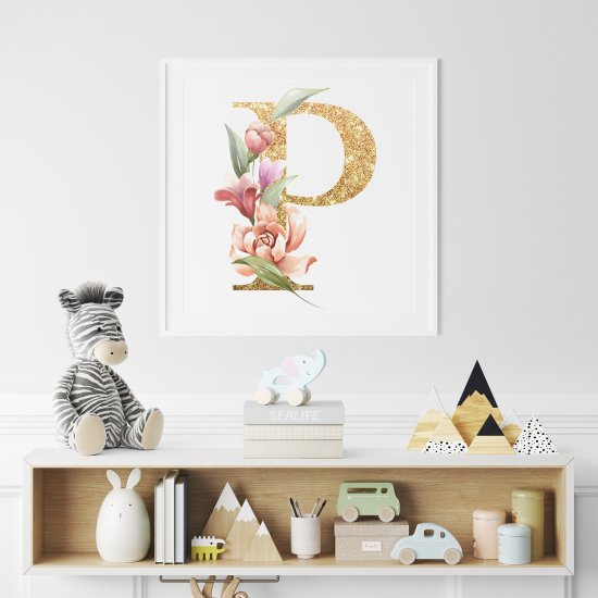 Poster Monogram personalizzato - Lettera P
