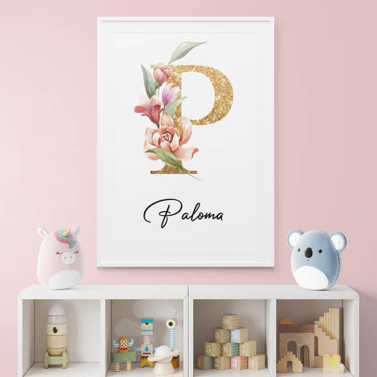 Poster Monogram personalizzato - Lettera P