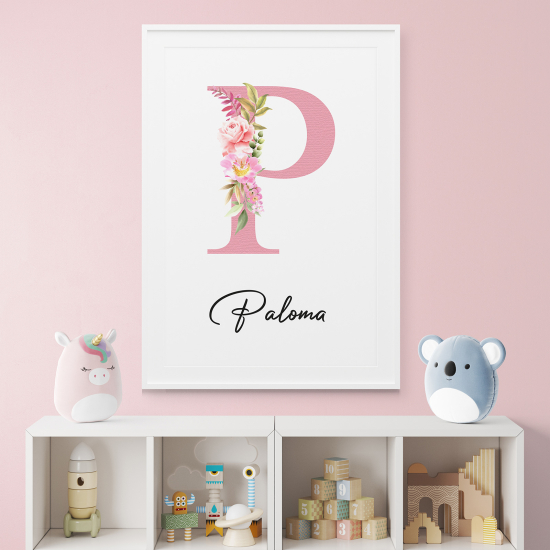 Poster Monogram personalizzato - Lettera P