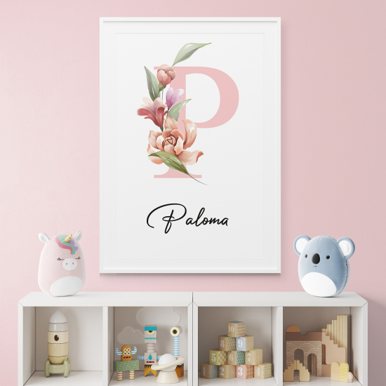Poster Monogram personalizzato - Lettera P