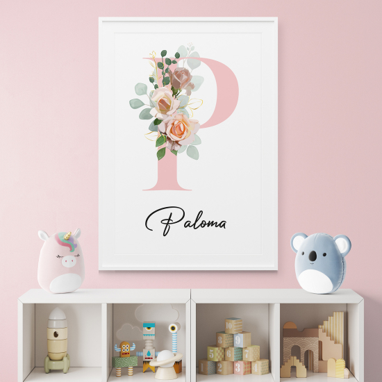 Poster Monogram personalizzato - Lettera P