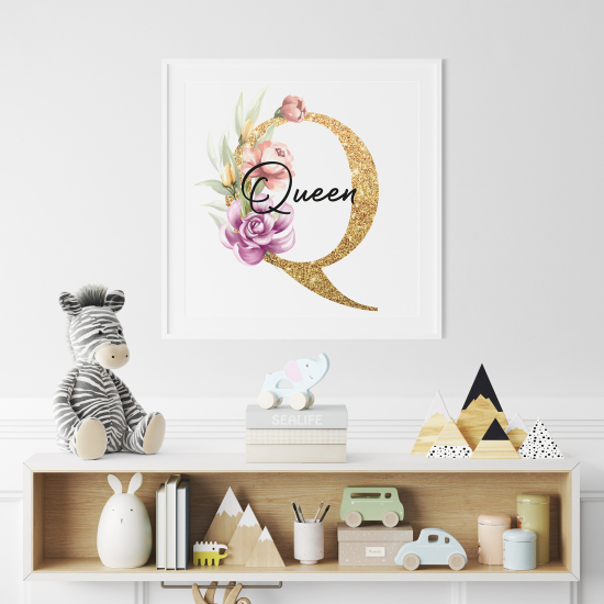 Poster Monogram personalizzato - Lettera Q